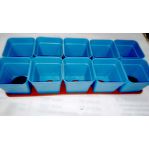 Рассадные стаканы 0,7 литра коричневые 10шт+поддон