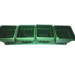 Рассадные стаканы зеленые 4шт+поддон 12*45см